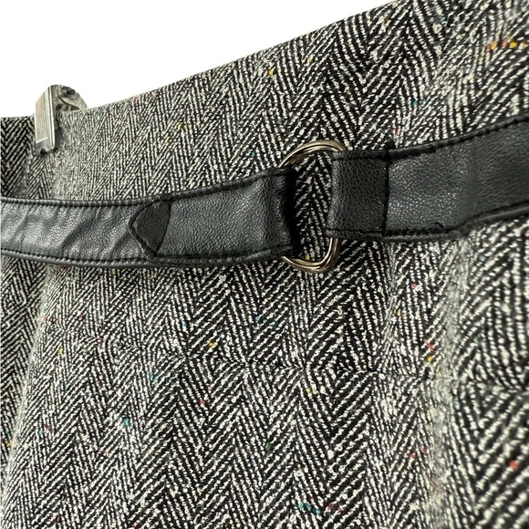 Sag Harbor Vintage 8P Pinup Wool Pencil Skirt Belt Adjustable Zipper Side Slit - Picture 10 of 10